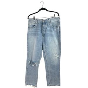 Twelve by Ontwelfth Women's Blue High Waist Distressed Straight Denim Jeans 31